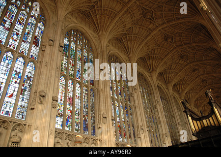 L'intérieur de King's College, Cambridge UK Banque D'Images