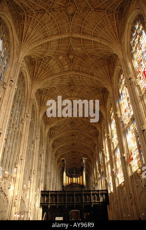 L'intérieur de King's College, Cambridge UK Banque D'Images