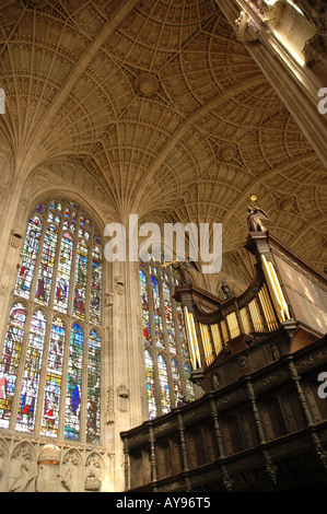 L'intérieur de King's College, Cambridge UK Banque D'Images