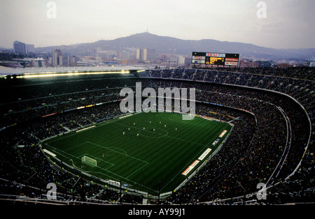 Camp Nou, domicile du FC Barcelone football club, Catalogne, Espagne. Banque D'Images