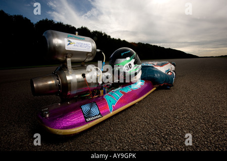 JOEL KING LUGE JET POWERED Banque D'Images