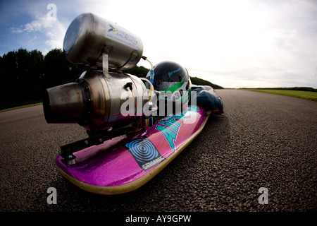 JOEL KING LUGE JET POWERED Banque D'Images