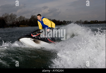 Spencer Wells action jet-ski Banque D'Images