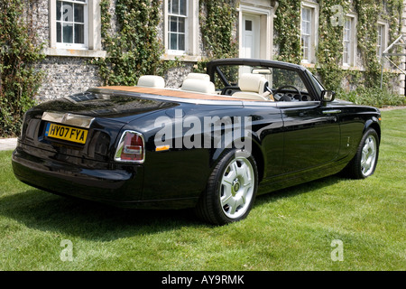 RR ROLLS ROYCE PHANTOM DROPHEAD COUPé BLACK Banque D'Images