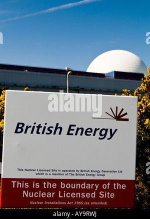 L'énergie de la centrale nucléaire de Sizewell B Banque D'Images