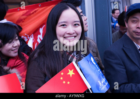 Partisan chinois dans Whitehall London Banque D'Images