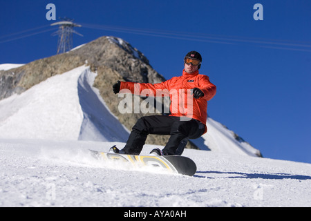 Snowboard Ski à Tignes 2008 Banque D'Images
