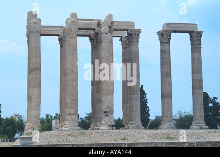 Grèce Athènes Temple de Zeus Banque D'Images