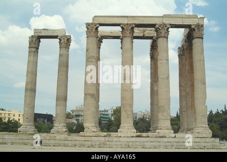 Grèce Athènes Temple de Zeus Banque D'Images