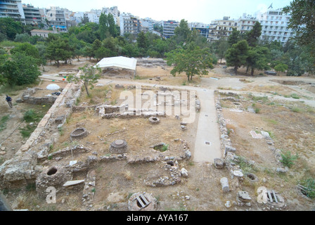 Grèce Athènes Temple de Zeus Banque D'Images