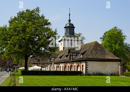 Ancienne Abbaye et château de Corvey Hoexter Hoexter au Weser près de Holzminden en Rhénanie du Nord-Westphalie Allemagne Banque D'Images