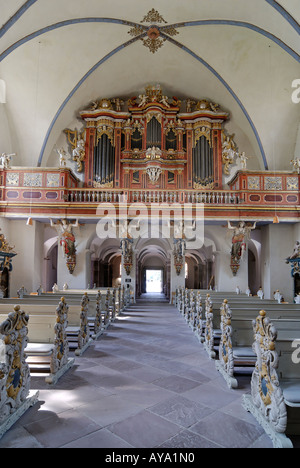 Ancienne Abbaye et château de Corvey Hoexter Hoexter au Weser près de Holzminden en Rhénanie du Nord-Westphalie Allemagne Banque D'Images