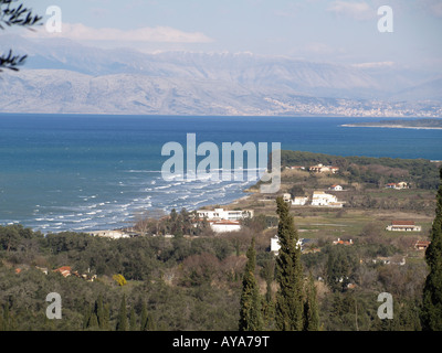 AGNOS Côte, de Grèce CORFOU ASTRAKERI Banque D'Images