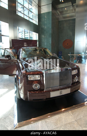 London Docklands Canary Wharf Motor Expo salon de l'automobile voiture Rolls Royce sur l'affichage Banque D'Images