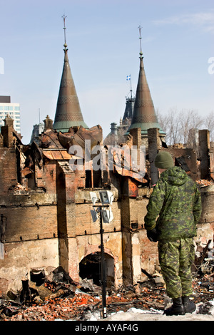 Les ruines de le Manège Militaire de Québec Québec City armory sur l'avenue Wilfrid Laurier Banque D'Images