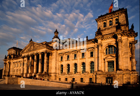 Vue du Bundestag autrefois le palais du Reichstag à Berlin, Allemagne Banque D'Images