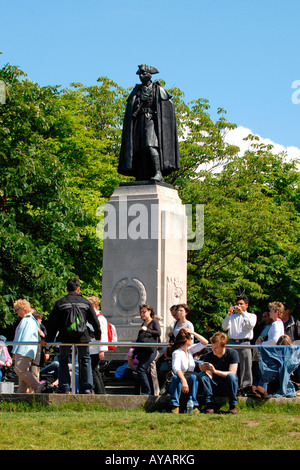 Statue du Major-général James Wolfe, 1727 - 1759 , officier de l'armée qui a servi dans les Flandres , Allemagne , Louisbourg et Québec Banque D'Images