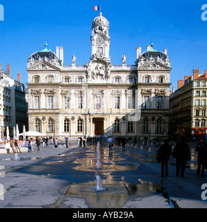 Town Hall Hotel de Ville Lyon Banque D'Images