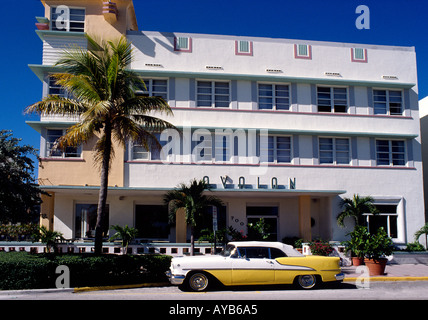 Art déco de South Beach Miami Hôtels Banque D'Images