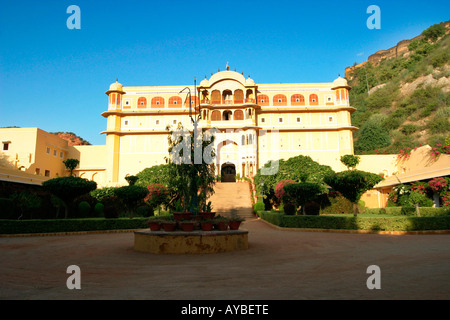 Samode Palace, Samode, près de Jaipur, Rajasthan, Inde Banque D'Images