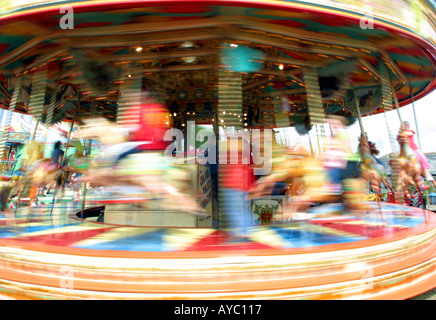 Merry go round at Royal Cornwall Show Wadebridge UK Banque D'Images