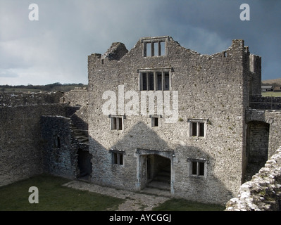 Maison de garde du manoir Beaupre près de Cowbridge à Glamorgan Wales Historic Fortified House maintenant en ruines Banque D'Images