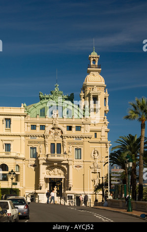 L'entrée de côté de la Place du Casino de Monte Carlo dans la Principauté de Monaco Banque D'Images