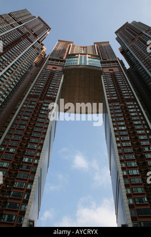 Vue extérieure de l'arche de l'Union Square West Kowloon Hong Kong Avril 2008 Banque D'Images