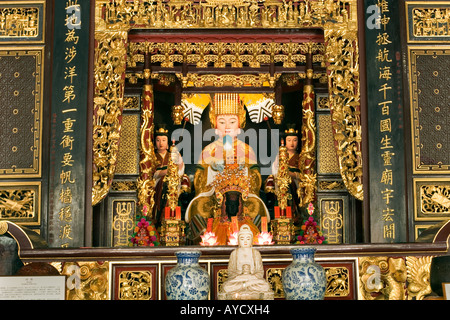 Singapour Temple Thian Hock Keng Temple Hokkien Huay Kuan de bonheur céleste CHINATOWN Banque D'Images