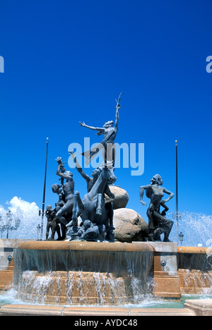 Puerto Rico San Juan Fontaine sur Paseo de la Princesa Banque D'Images