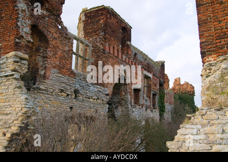 Château de Torksey est située sur la rivière Trent entre Lincoln et Gainsborough. Banque D'Images