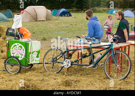 Le Camp climatique camp de protestation par Drax Power Station, Selby, Yorkshire, UK Banque D'Images