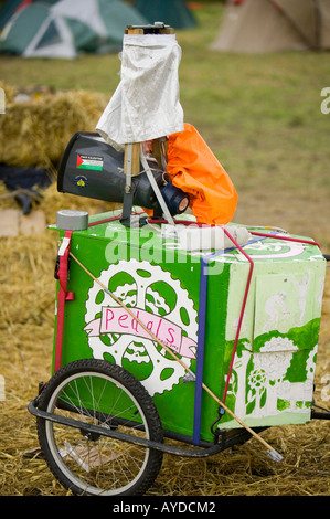 Le Camp climatique camp de protestation par Drax Power Station, Selby, Yorkshire, UK Banque D'Images