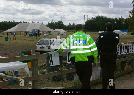 Le Camp climatique camp de protestation chez Drax Power Station, Selby, Yorkshire, UK Banque D'Images