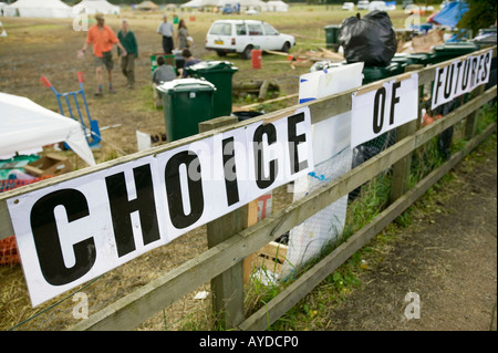 Le Camp climatique camp de protestation chez Drax Power Station, Selby, Yorkshire, UK Banque D'Images