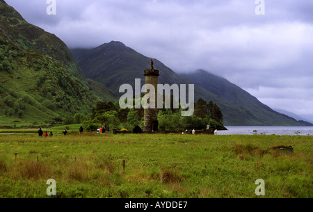 Le monument de Glenfinnan Bonnie Prince Charlie à Loch Shiel Highland Scotland UK Banque D'Images