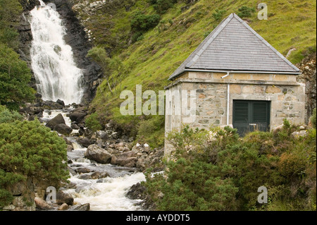 Une petite échelle hydro electric scheme à Kylesku, Assynt, Ecosse, Royaume-Uni Banque D'Images