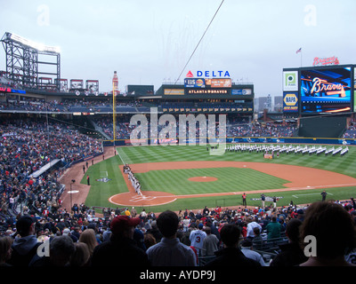 La saison 2008 contre les Pirates de Pittsburgh à Turner Field à Atlanta, Géorgie Banque D'Images