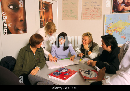 Classe d'anglais migrants, Melbourne, Australie Banque D'Images