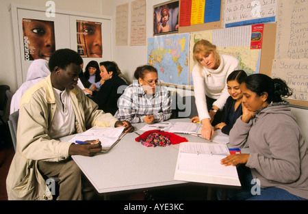 Classe d'anglais migrants, Melbourne, Australie Banque D'Images