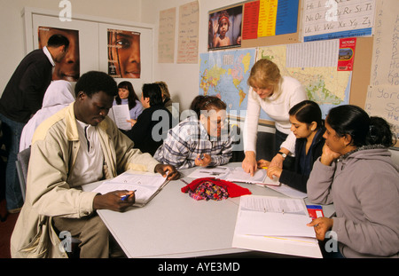 Classe d'anglais migrants, Melbourne, Australie Banque D'Images