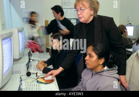 Classe d'anglais migrants, Melbourne, Australie Banque D'Images