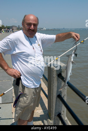 Les captures de l'homme requin marteau à Charleston SC.. USA Banque D'Images