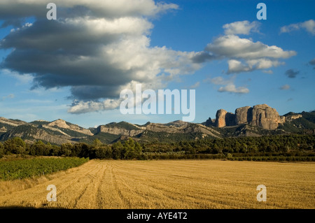 Les Roques d'en Benet, Ports de Beseit National Park.Horta de Sant Joan .Terra Alta région, province de Tarragone . Espagne Banque D'Images