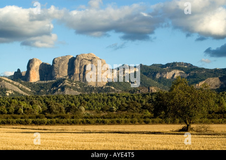 Les Roques d'en Benet, Ports de Beseit National Park.Horta de Sant Joan .Terra Alta région, province de Tarragone . Espagne Banque D'Images