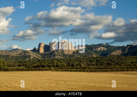 Les Roques d'en Benet, Ports de Beseit National Park.Horta de Sant Joan .Terra Alta région, province de Tarragone . Espagne Banque D'Images