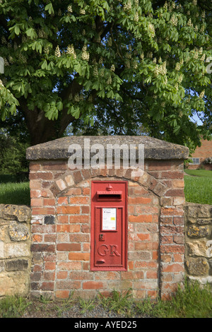 Post Box Warwickshire Angleterre Cotswolds Ilmington Banque D'Images