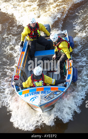 La formation de l'équipage des bateaux de sauvetage côtiers de la région de Severn Rescue Association Banque D'Images