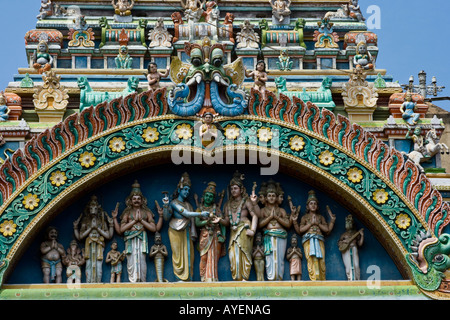 Temple hindou Sri Meenakshi à Madurai Inde du Sud Banque D'Images