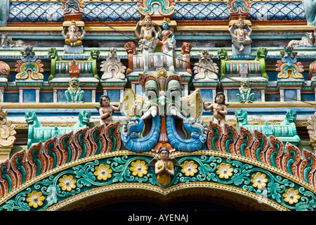 Temple hindou Sri Meenakshi à Madurai Inde du Sud Banque D'Images